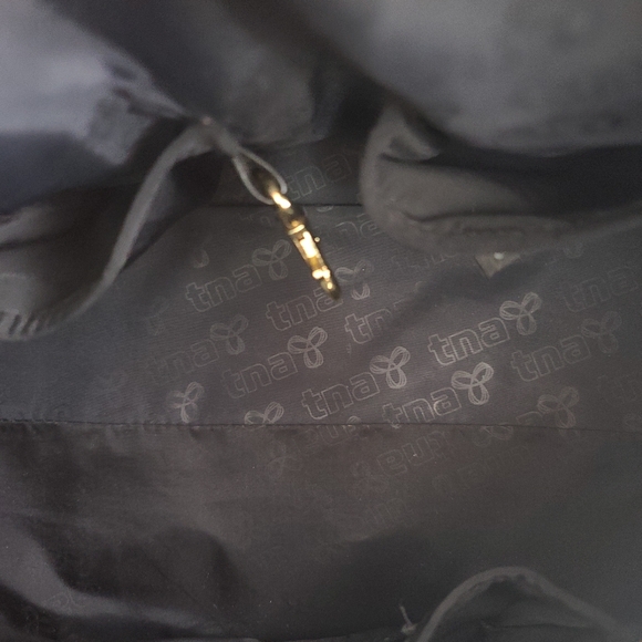 TNA Aritzia Tote Duffle Bag Puff Black Plastic Monogram 33005600 Travel FLAWED - Picture 16 of 16